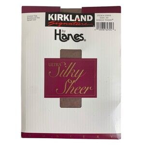 Kirkland Signature by Hanes Control Top Pantyhose Barely There Size EF Style E65